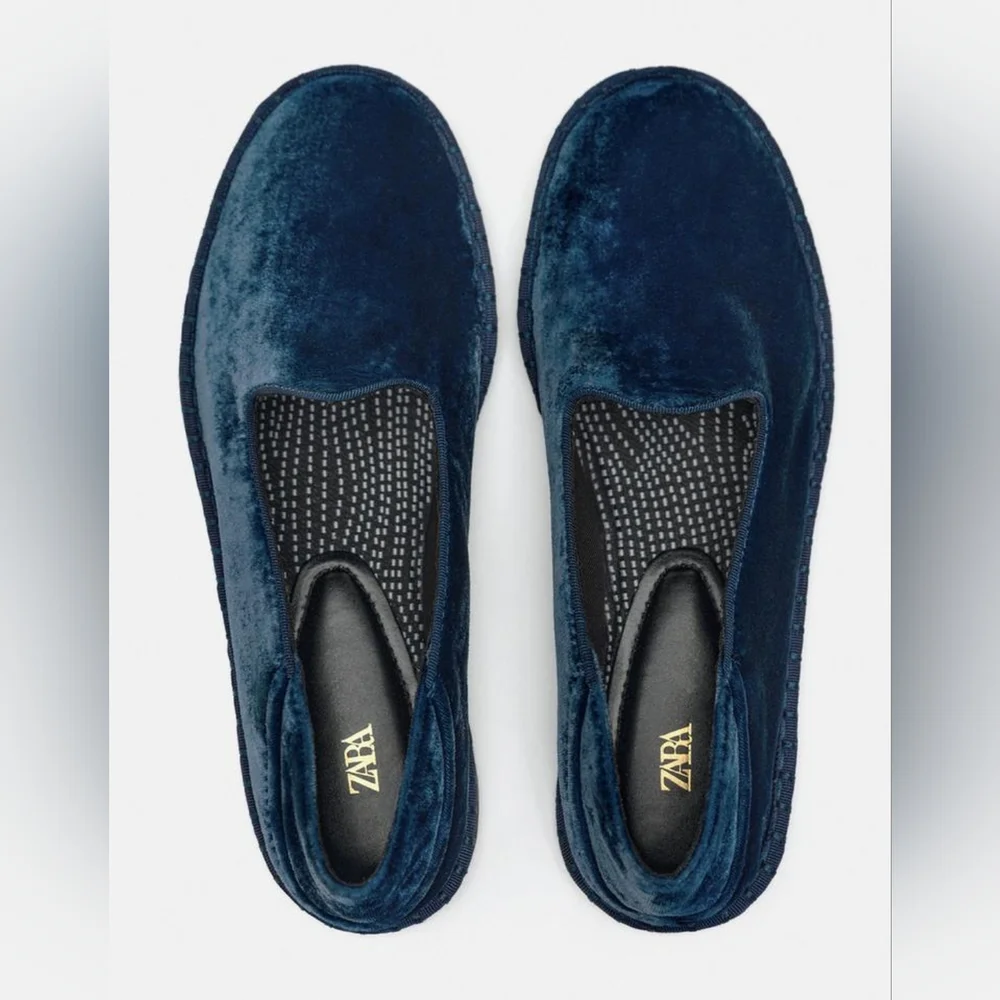 Zara Flay Velvet Shoes